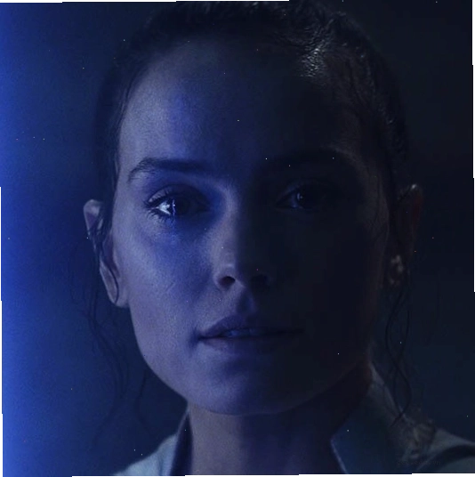 Anakin Skywalker cầm thanh lightsaber màu xanh đặc trưng