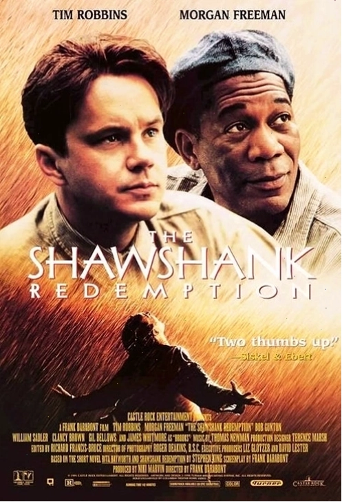 Andy Dufresne và Red trong phim Nhà tù Shawshank