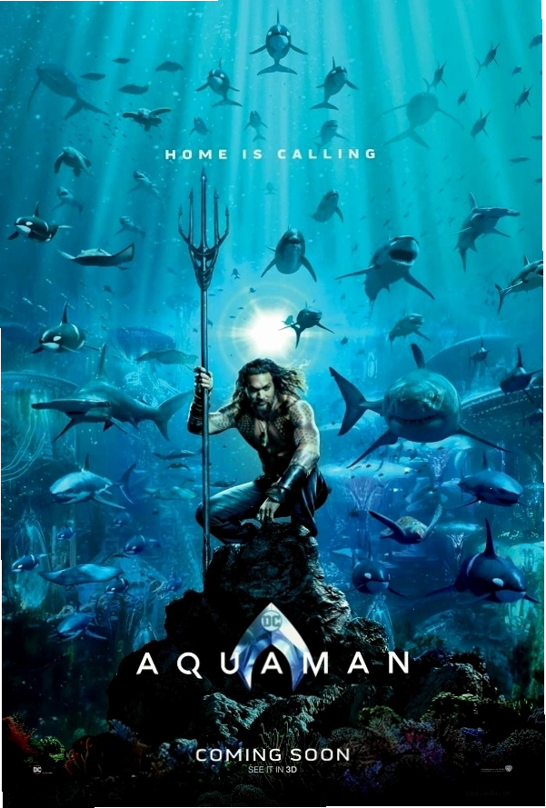 Aquaman chiến đấu với các sinh vật biển trong phim Aquaman: Đế Vương Atlantis