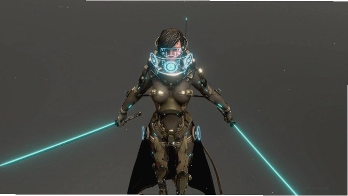 armored sci fi girl 3D Model