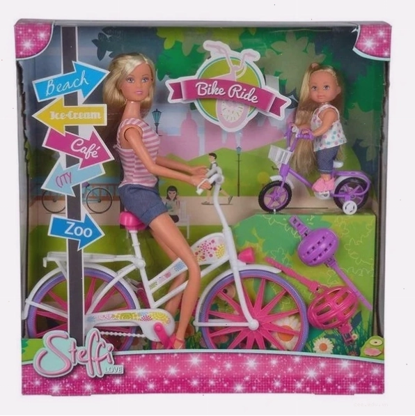 Búp Bê Steffi Love Bike Ride đang chơi trò đạp xe
