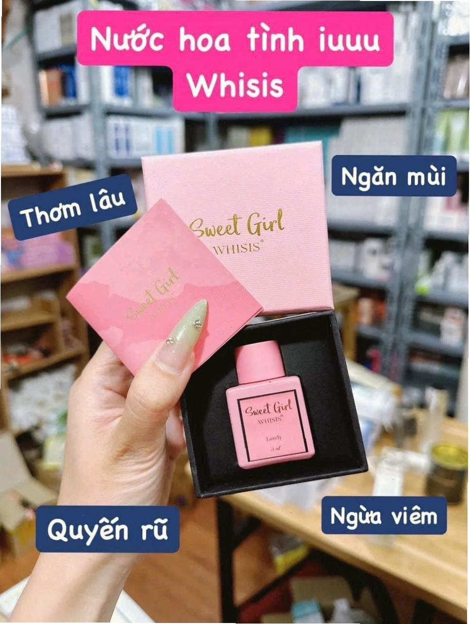 Cận cảnh thiết kế chai nước hoa Whisis Sweet Girl