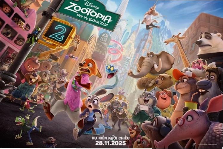 Cảnh hành động trong Zootopia 2