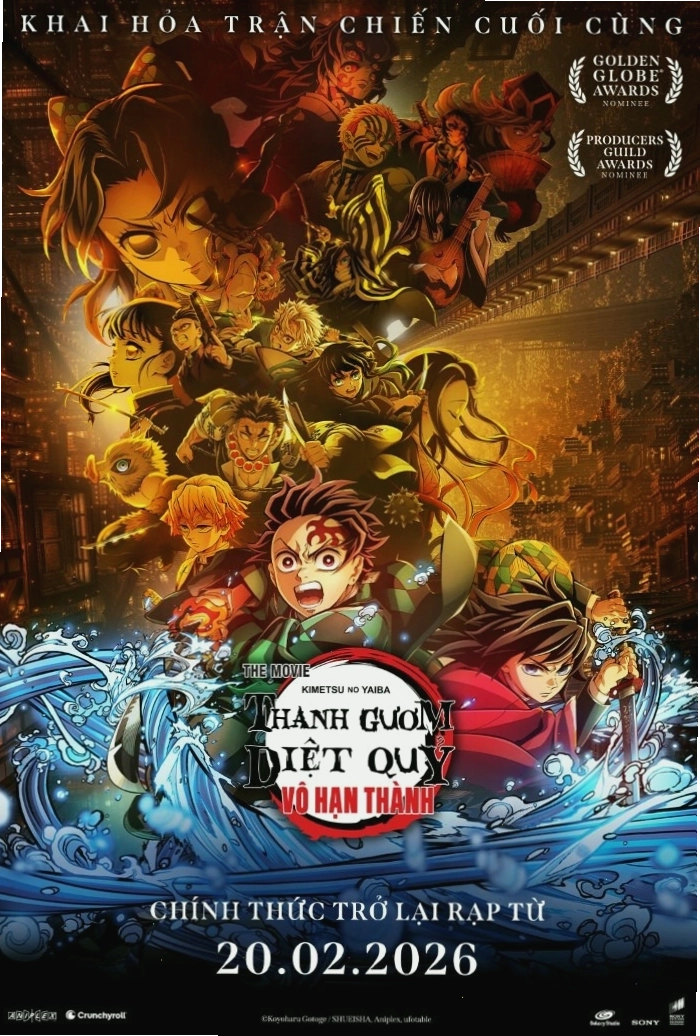 Cảnh phim Demon Slayer Movie: Infinity Castle với bối cảnh kiến trúc độc đáo