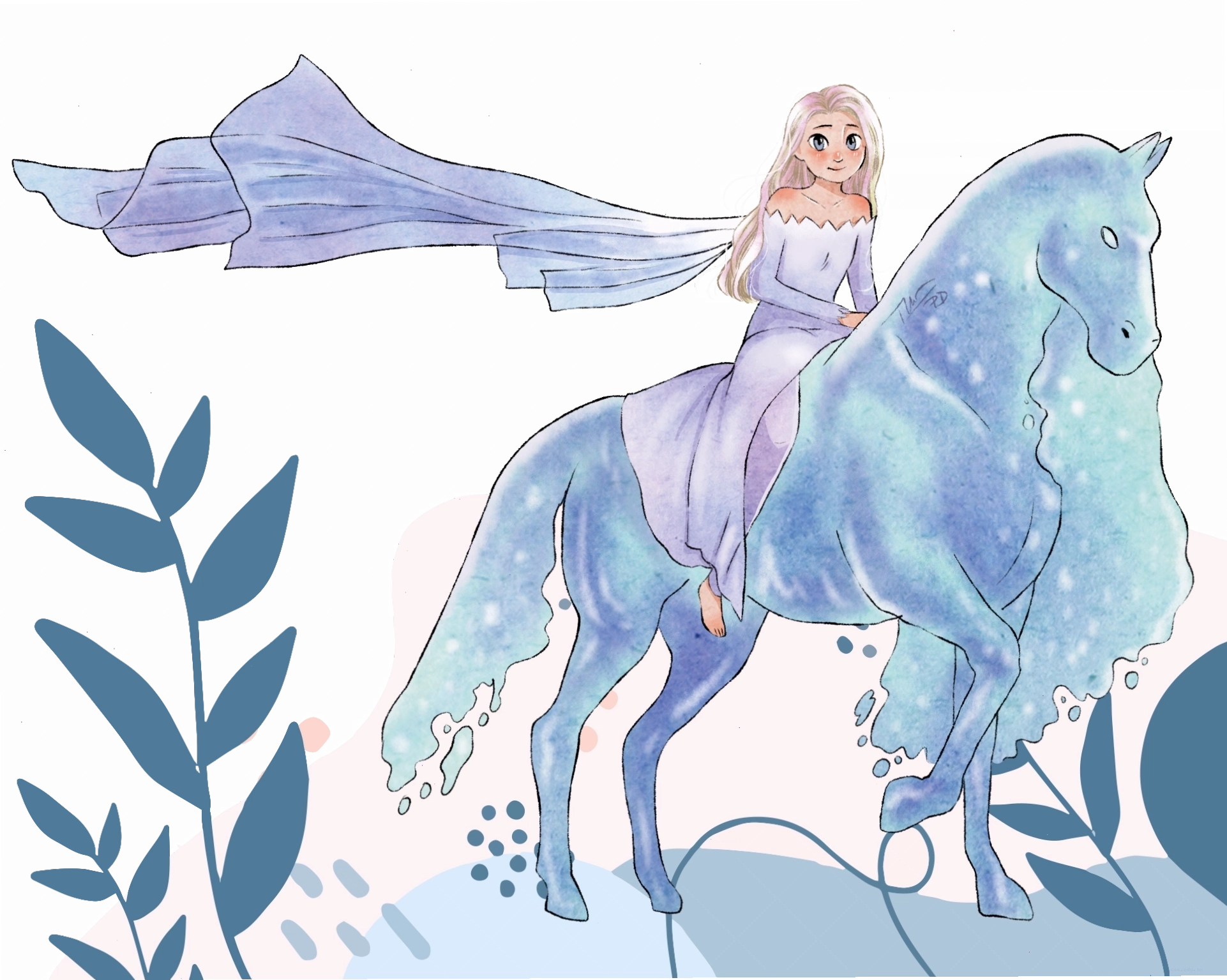 Cảnh phim Frozen minh họa sức mạnh băng giá của Elsa
