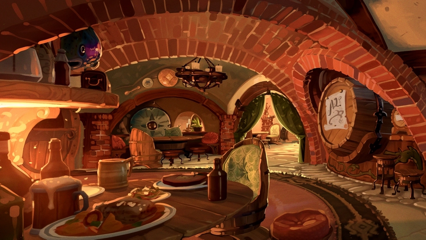 Cảnh quan vùng đất The Shire với những ngôi nhà Hobbit
