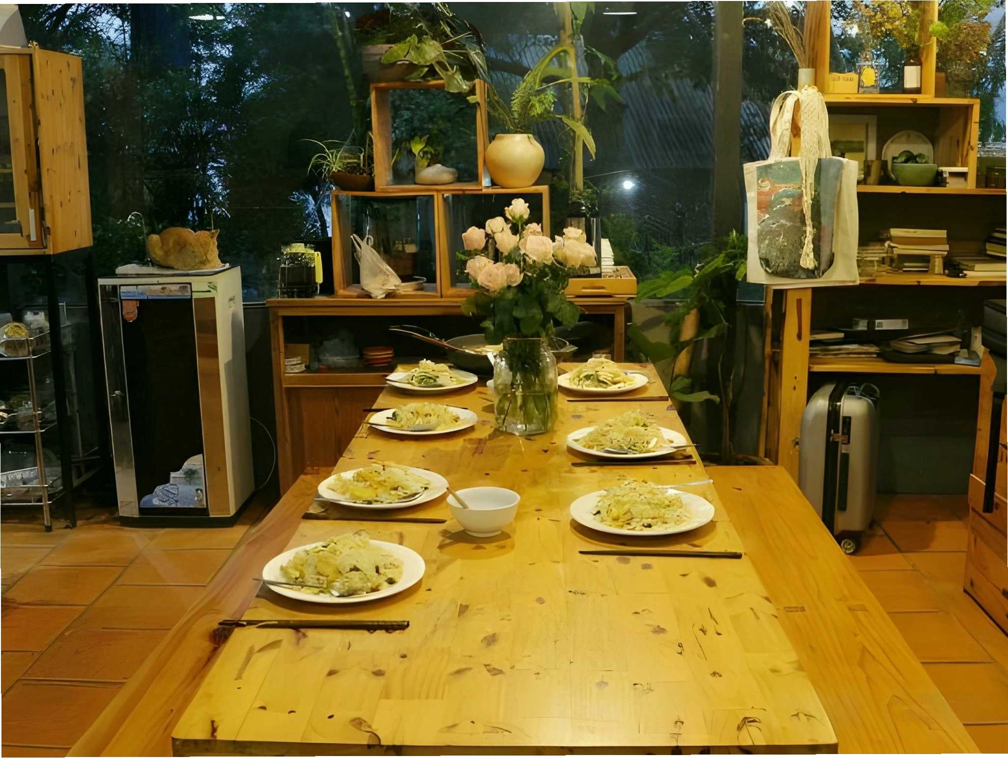 Cảnh quan xanh mát xung quanh The Lake House Dalat