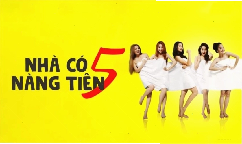 Cảnh quay trong bộ phim Nhà Có 5 Nàng Tiên với sự tham gia của Hoài Linh và Việt Hương