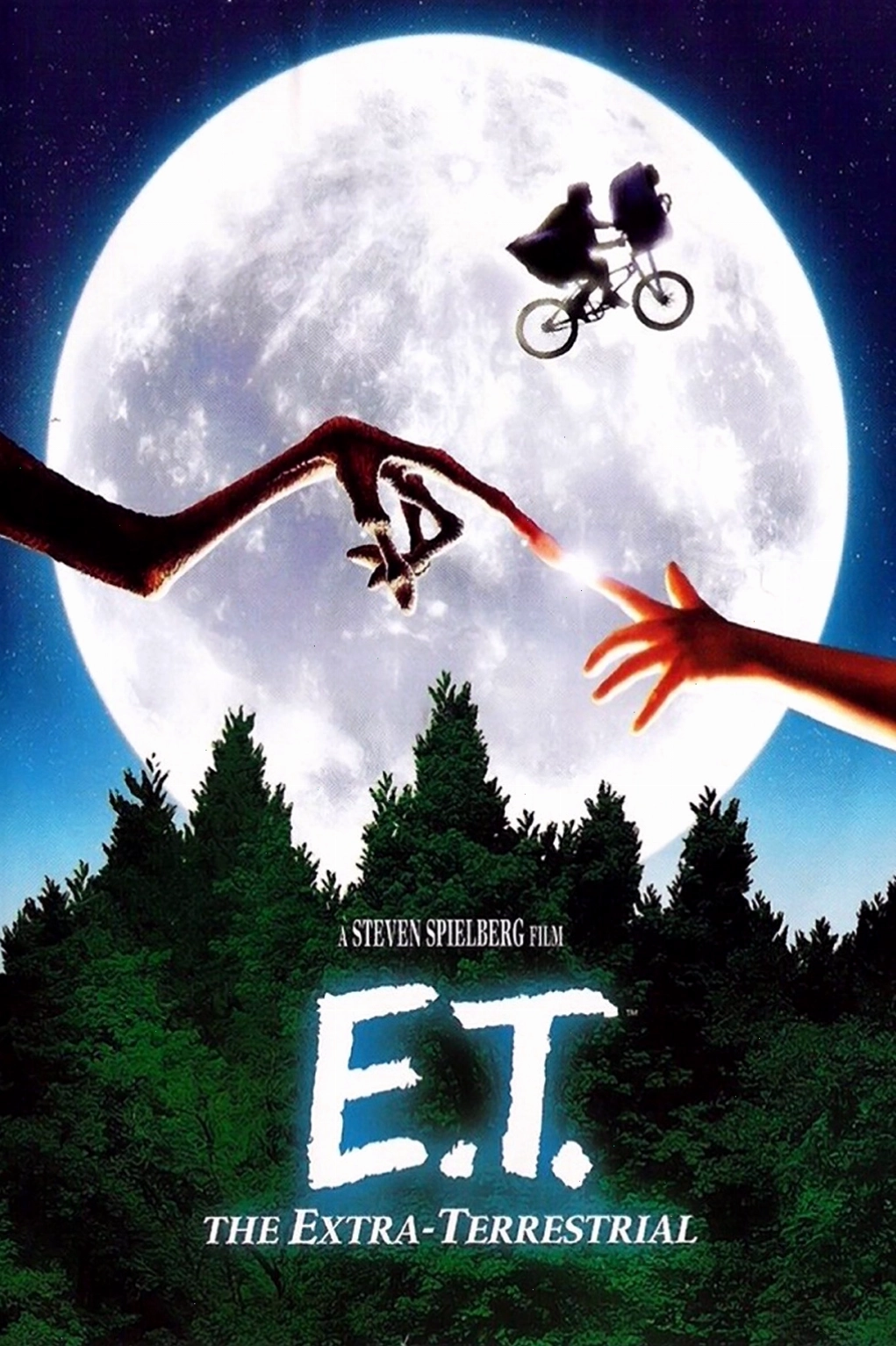 Cảnh trong phim E.T. The Extra-Terrestrial, ca ngợi tình bạn giữa người và người ngoài hành tinh