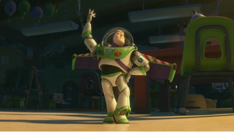 Cảnh trong Toy Story 3 với các nhân vật quen thuộc