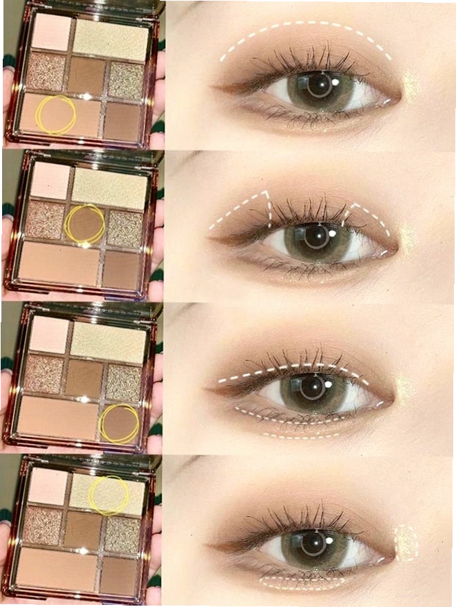 Chọn tone màu nude hoặc màu đất cho đôi mắt nhỏ