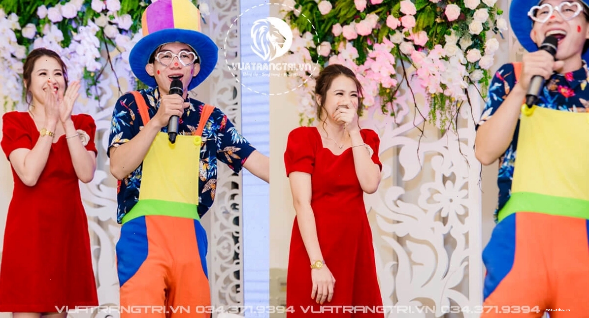 Chú hề MC hoạt náo vui nhộn tương tác với các bé