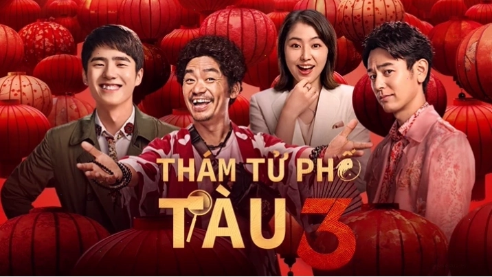 Dàn diễn viên Thám tử phố tàu 3 trong một cảnh quay tại Tokyo