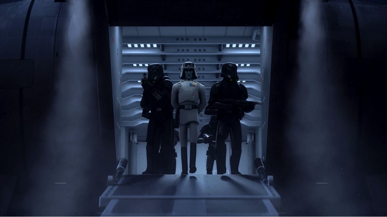 Death troopers hộ tống Đại Đô đốc Thrawn