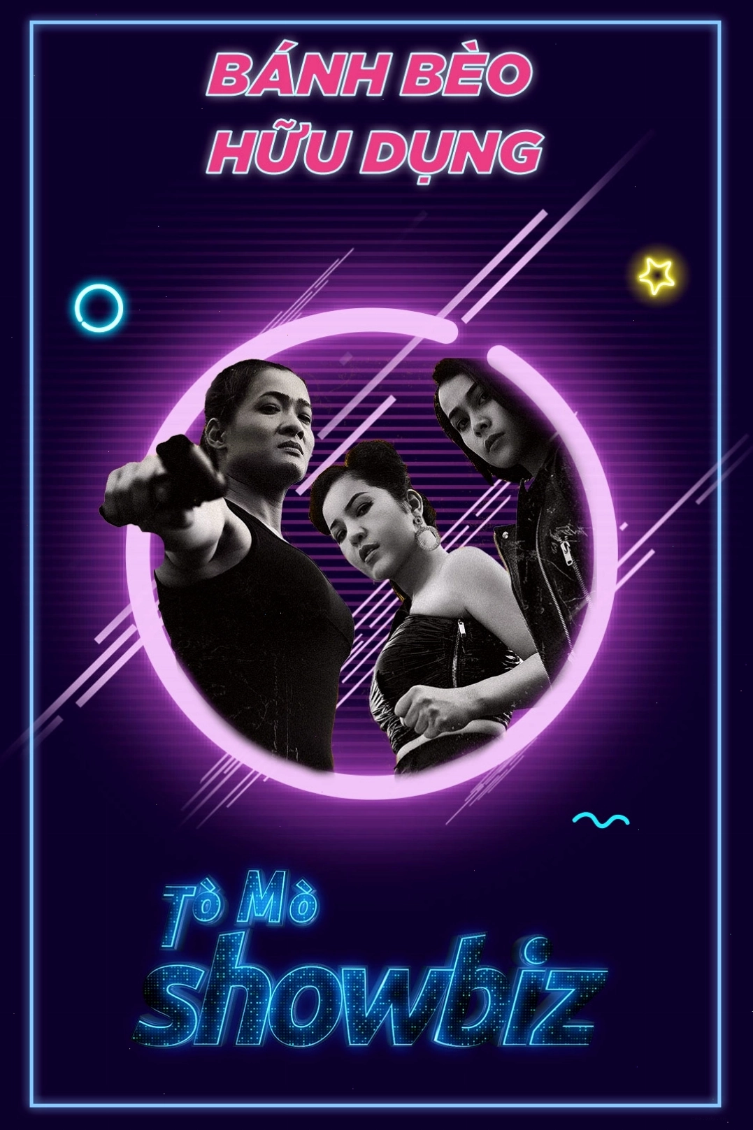 Ekip phim "Bánh Bèo Hữu Dụng" trong buổi ghi hình Tò Mò Showbiz