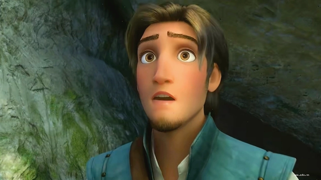 Flynn Rider và Rapunzel trong một cảnh phim Tangled