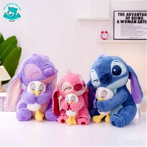 Gấu Bông Stitch Ôm Vịt - phiên bản hoạt hình đáng yêu