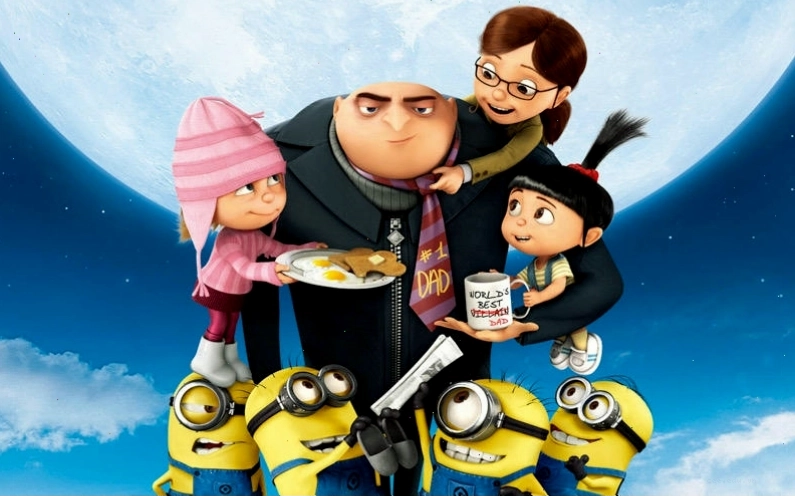 Gru và ba cô con gái nuôi trong Kẻ cắp mặt trăng