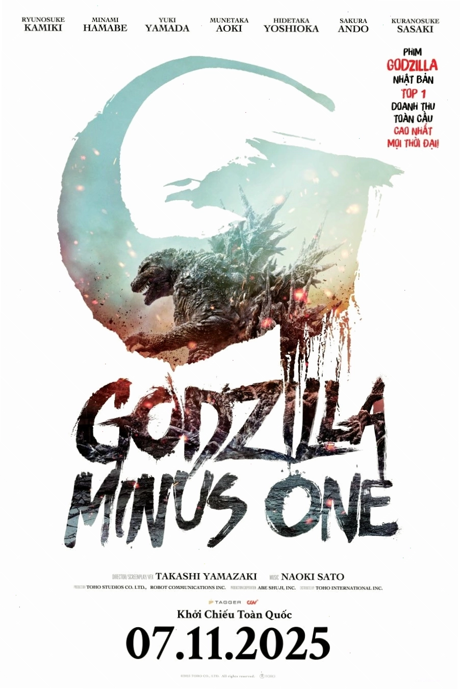 Hình ảnh Godzilla khổng lồ đe dọa thành phố