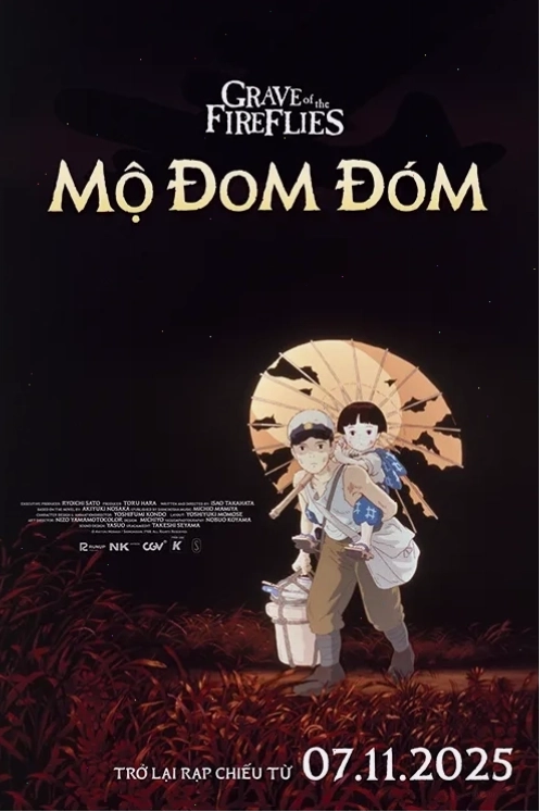 Hình ảnh hai anh em Seita và Setsuko trong phim Mộ Đom Đóm