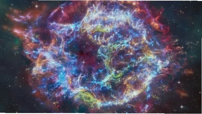 Hình ảnh tàn dư siêu tân tinh Cassiopeia A kết hợp dữ liệu từ nhiều kính viễn vọng NASA