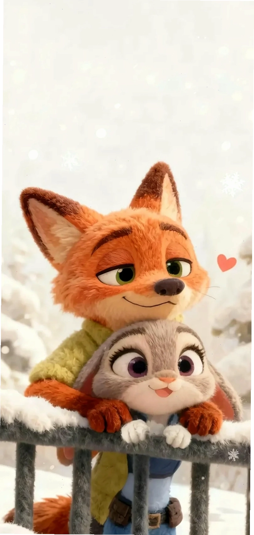 Hoạt hình cáo và thỏ Zootopia với màu sắc tươi sáng