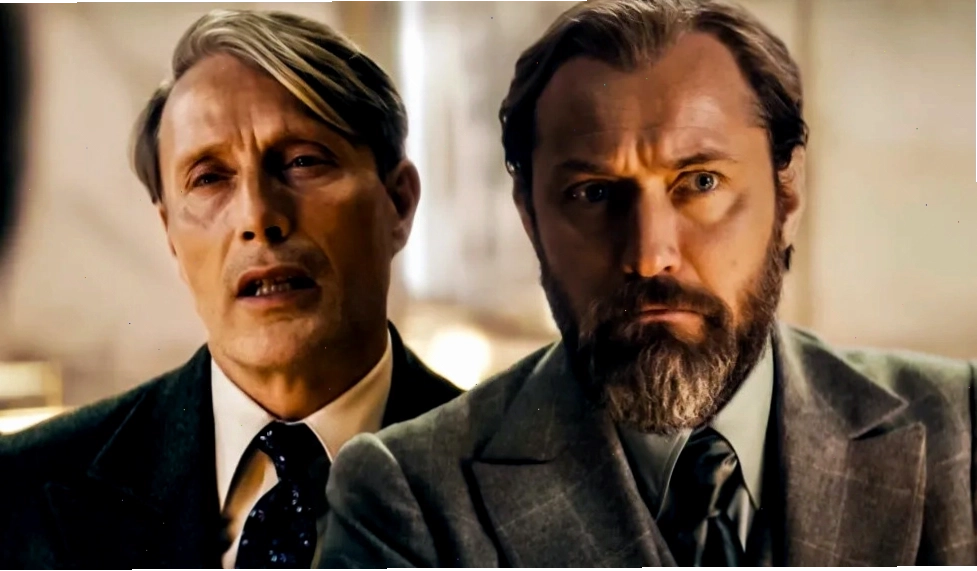 Jude Law và Mads Mikkelsen trong phim Sinh Vật Huyền Bí 3