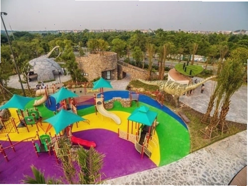 Khu vui chơi 10.000m2 dành cho trẻ em tại Vinhomes Riverside với Công Viên Jura Park