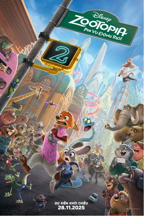 Khung cảnh thành phố Zootopia trong phim