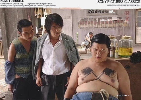 Lâm Tử Thông với vai chàng béo - Đại ca băng Hai Búa giả mạo trong phim Kungfu Hustle