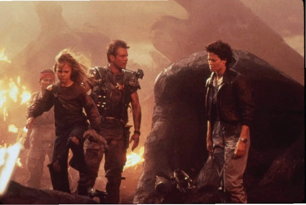 Michael Biehn trong một cảnh quay của bộ phim Aliens