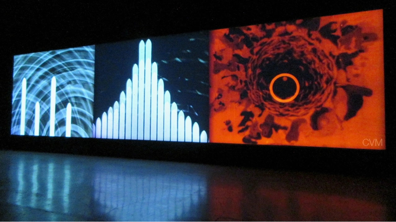 Một tác phẩm trừu tượng của Oskar Fischinger thể hiện sự hòa quyện màu sắc