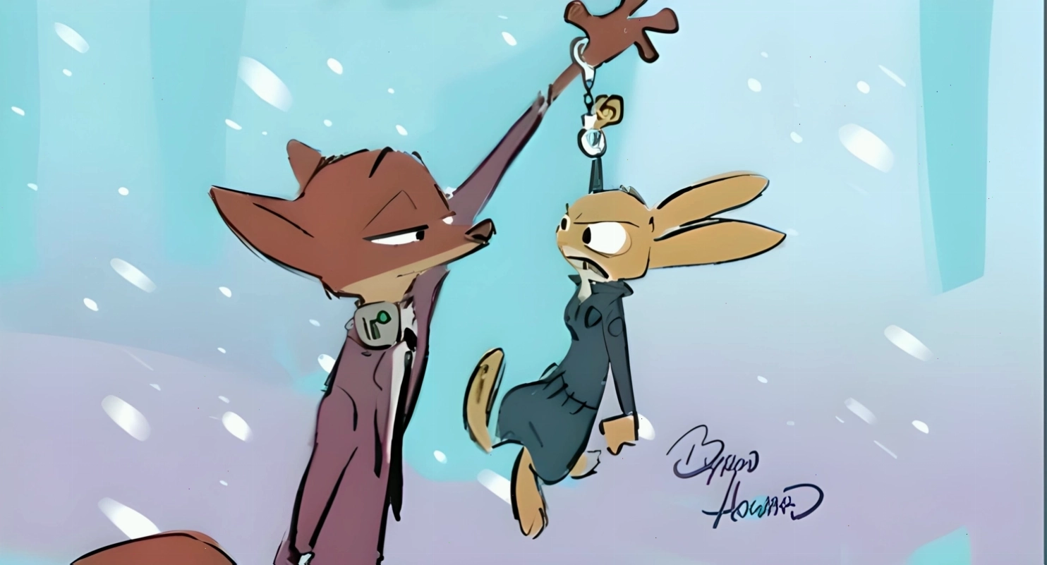 Nick và Judy cười