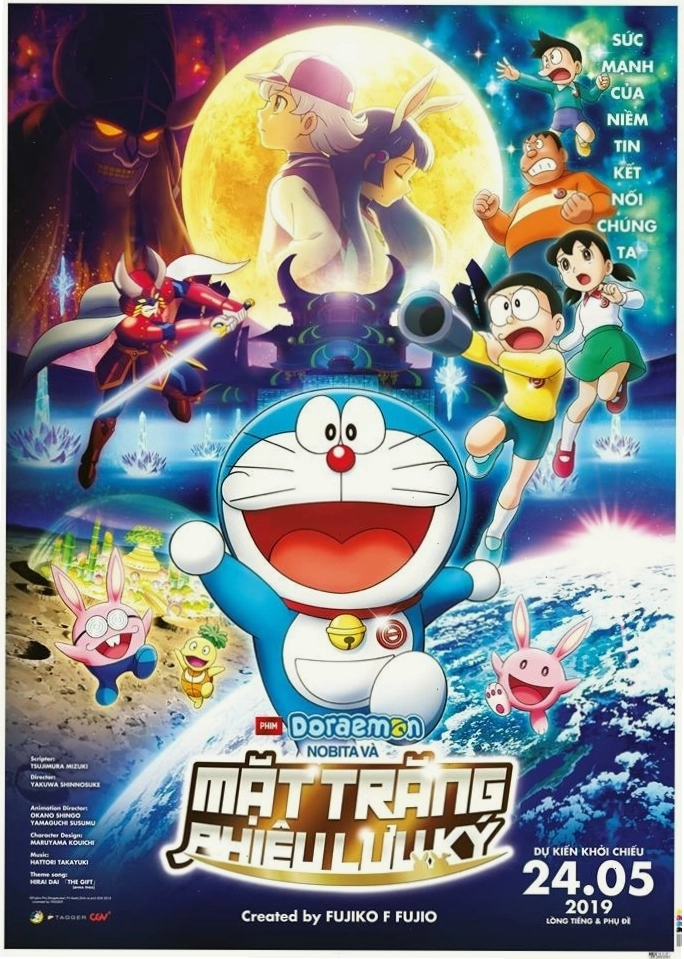Nobita và các bạn khám phá Mặt Trăng trong Doraemon: Nobita và Mặt Trăng Phiêu Lưu Ký