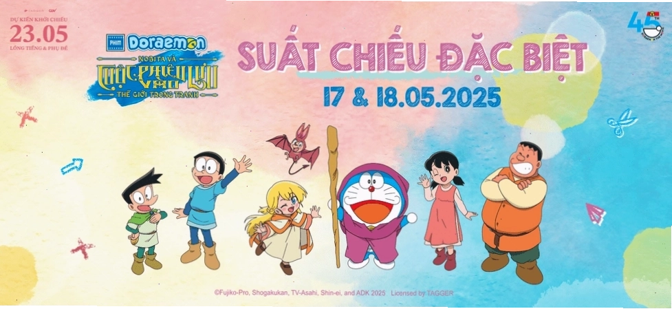 Nobita và nhóm bạn khám phá thế giới trong tranh