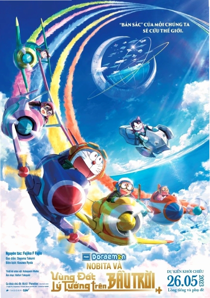 Nobita và nhóm bạn khám phá vùng đất trên mây trong Doraemon Movie 23