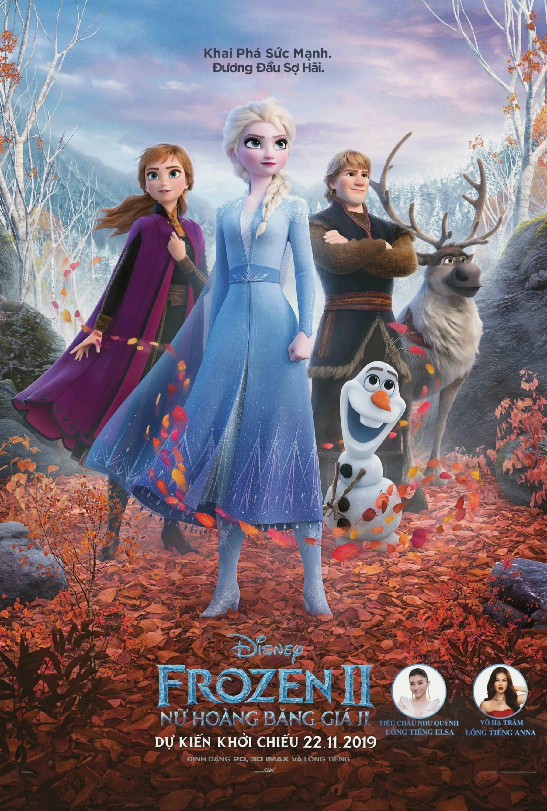 Olaf và Sven đồng hành cùng Elsa và Anna