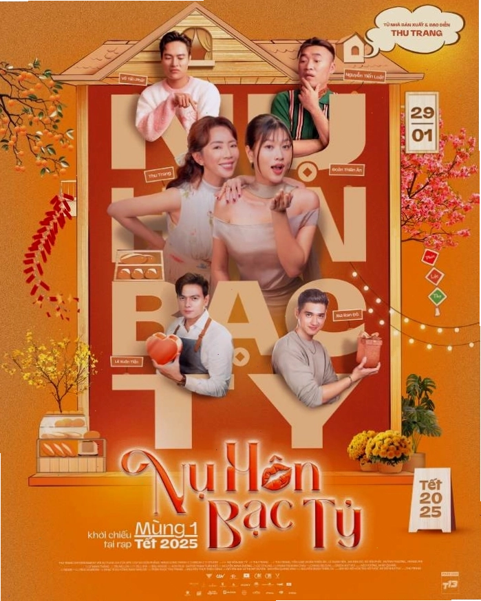 Phân cảnh lãng mạn giữa Vân và Quang trong Nụ Hôn Bạc Tỷ