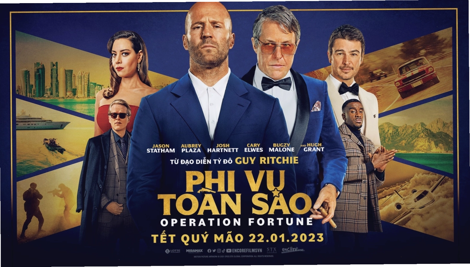 Phi vụ toàn sao vietsub với dàn diễn viên Jason Statham và Aubrey Plaza