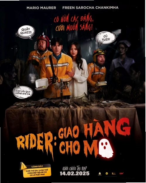 Poster chính thức của phim Rider: Giao hàng cho ma với hình ảnh Mario Maurer