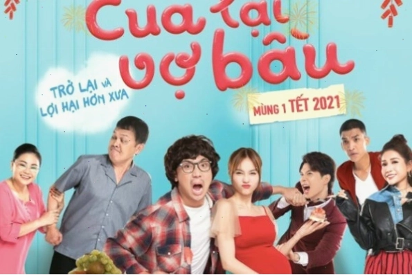 Poster phim "Cua Lại Vợ Bầu" với sự góp mặt của Trấn Thành và Ninh Dương Lan Ngọc