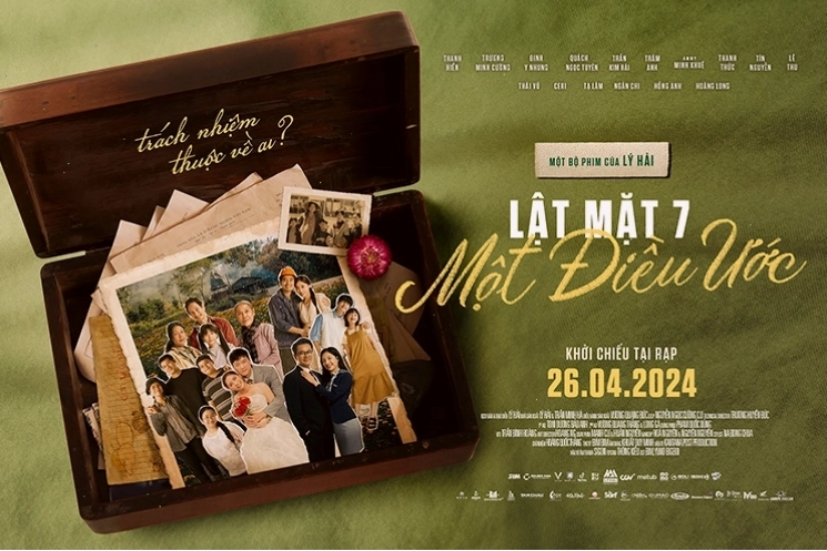 Poster phim Lật Mặt 7: Một Điều Ước với tông màu ấm áp