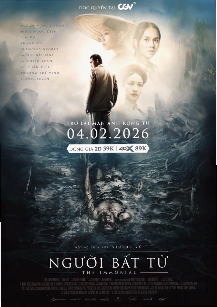 Poster phim Người Bất Tử với nhân vật Hùng bí ẩn
