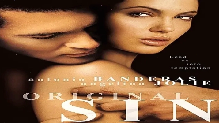 Poster phim Original Sin (2001) với sự tham gia của Antonio Banderas và Angelina Jolie