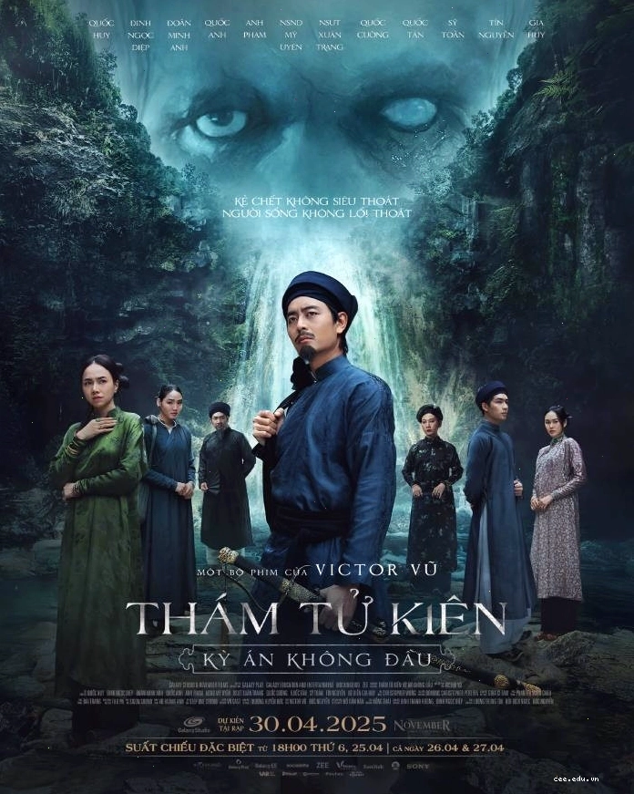 Poster phim Thám Tử Kiên: Kỳ án không đầu với tông màu bí ẩn