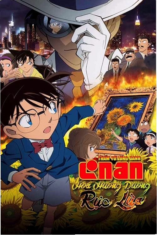 Poster phim Thám tử lừng danh Conan: Hoa hướng dương rực lửa