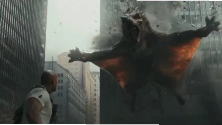Ralph, con sói xám biết bay trong phim Rampage