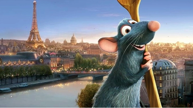 Remy và Linguini cùng nhau nấu ăn trong Ratatouille