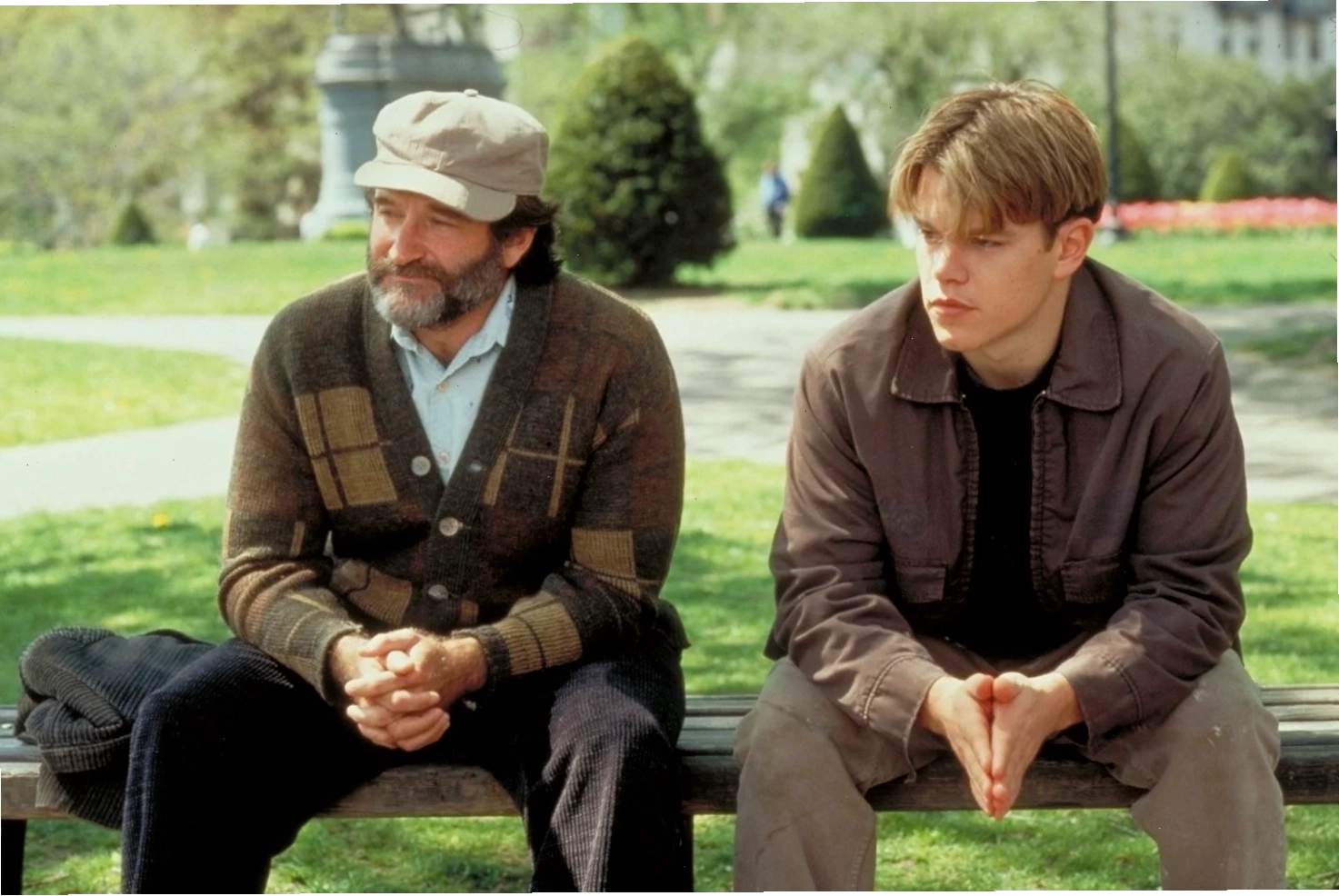 Robin Williams và Matt Damon trong phim Good Will Hunting (1997)