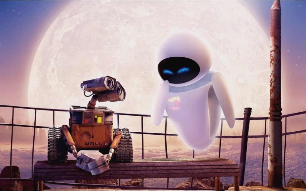 Robot WALL-E và EVE trong phim Rô-bốt biết yêu